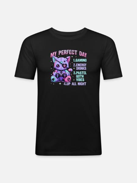 Pastel Goth Soft Goth Gaming Gamer - Men's Slim Fit T-Shirt - black