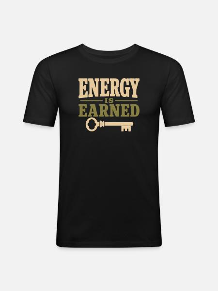 Protection of My Energy, Spiritual - Men's Slim Fit T-Shirt - black