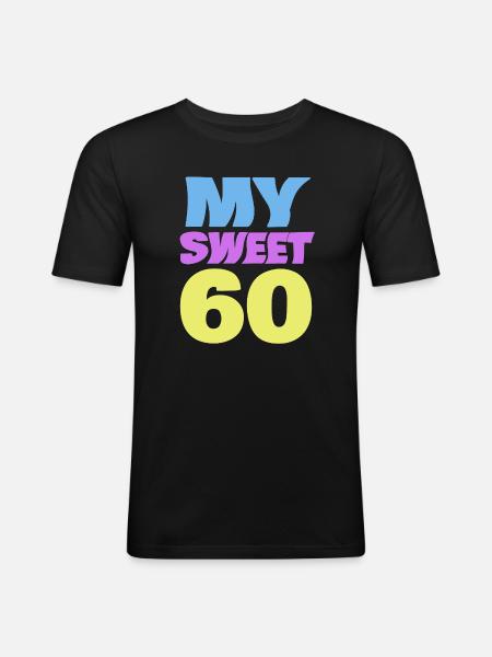 Sweet 60 - T-shirt près du corps Homme - noir
