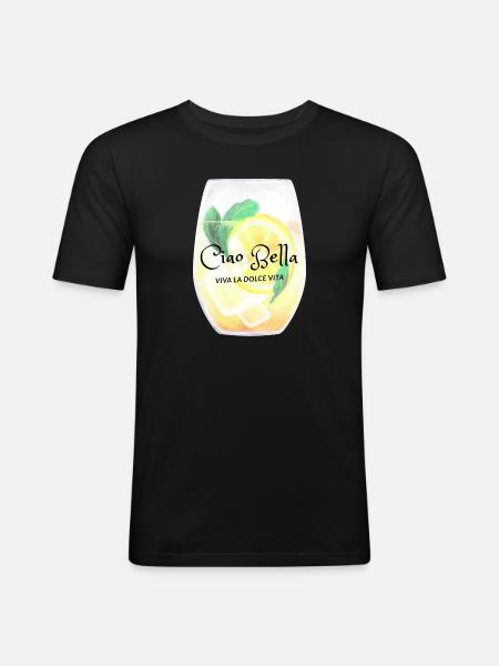 Ciao Bella Citrus Glow - Men's Slim Fit T-Shirt - black