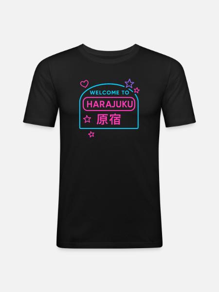 Welcome to Harajuku - T-shirt près du corps Homme - noir