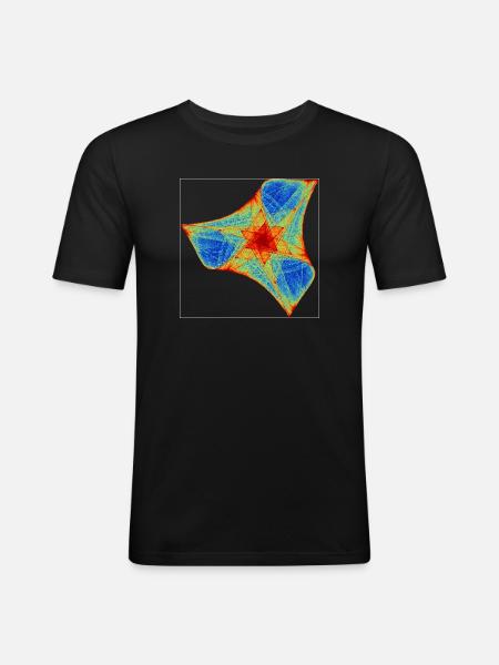 Fire Boomerang – Chaos Theory - Men's Slim Fit T-Shirt - black