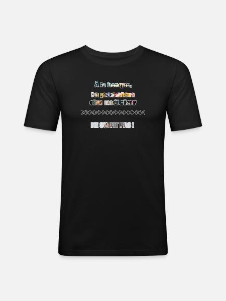 Passion du Métier Bancaire Collage - T-shirt près du corps Homme - noir