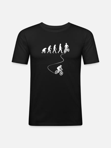 Bicycle Evolution - Men's Slim Fit T-Shirt - black