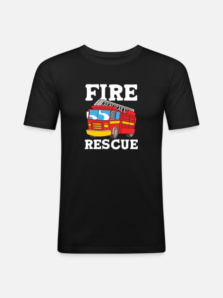 Firefighter Child - Men's Slim Fit T-Shirt - black