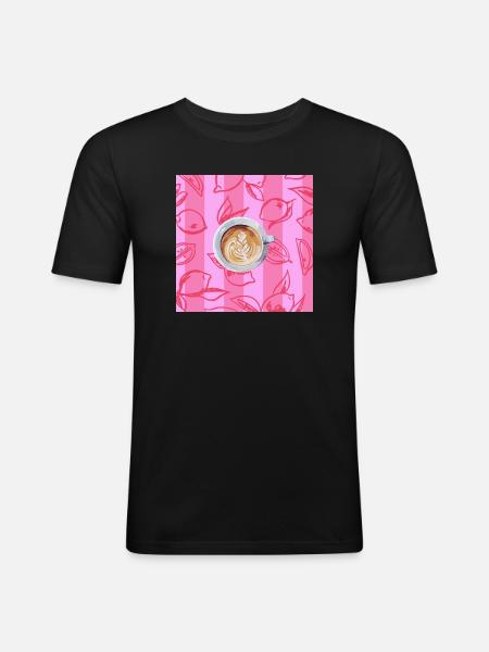Cappuccino - Men's Slim Fit T-Shirt - black