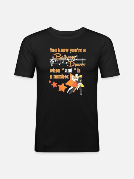 Waltz Couple Dance - Men's Slim Fit T-Shirt - black