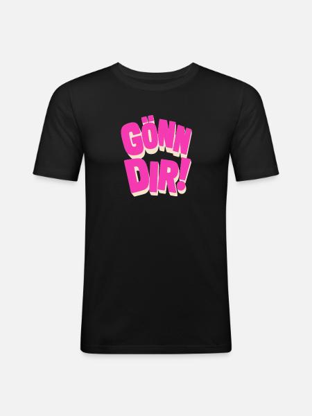 Gönn Dir! - Männer Slim Fit T-Shirt - Schwarz