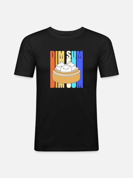 Dim sum - T-shirt près du corps Homme - noir