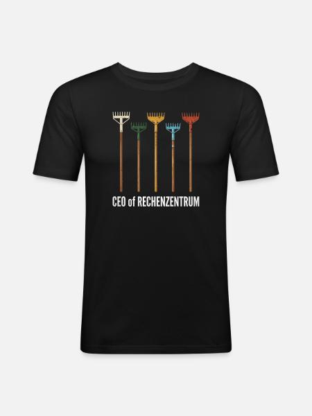 Rechenzentrum Gärtner Garten Gartenarbeit - Männer Slim Fit T-Shirt - Schwarz