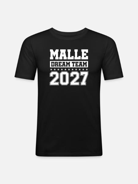 MALLE DREAM TEAM 2027 - Men's Slim Fit T-Shirt - black