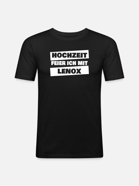 Heiraten Lenox - Männer Slim Fit T-Shirt - Schwarz