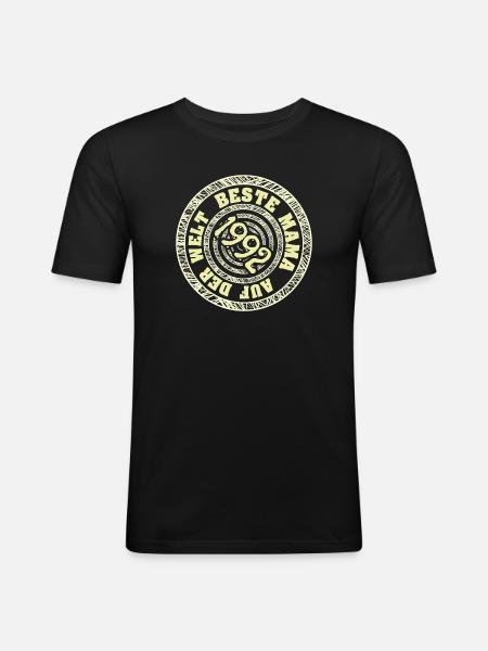 1992 - Männer Slim Fit T-Shirt - Schwarz