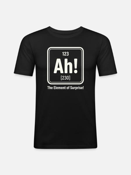 Element of surprise Ah! - Men's Slim Fit T-Shirt - black