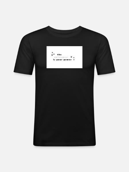 difference - Männer Slim Fit T-Shirt - Schwarz