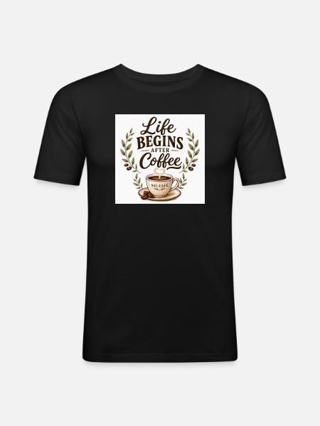 Life_Begins_After_Coffee.png - Men's Slim Fit T-Shirt - black