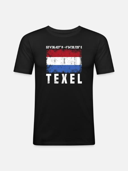 Texel coordinates - Men's Slim Fit T-Shirt - black