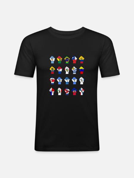 Latin American Resistance - Men's Slim Fit T-Shirt - black