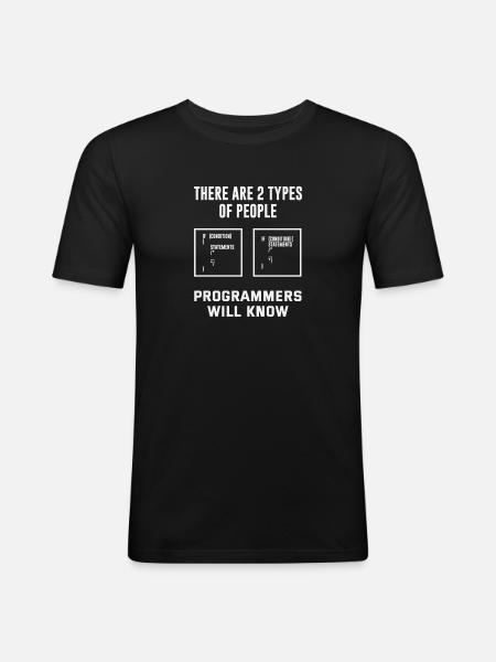 Programmierer Zwei Arten Menschen - Männer Slim Fit T-Shirt - Schwarz