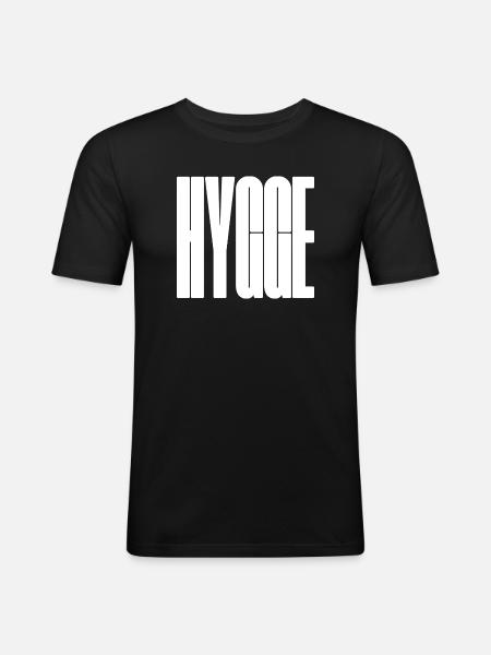 T-shirt graphique Hygge Bold Wordmark - T-shirt près du corps Homme - noir