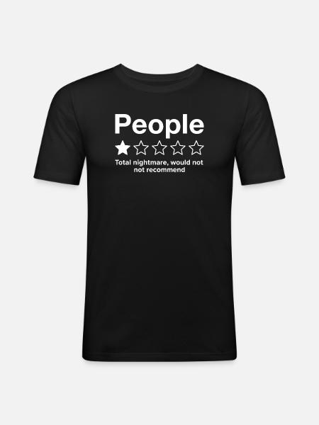 People One Star Total Nightmare - Men's Slim Fit T-Shirt - black
