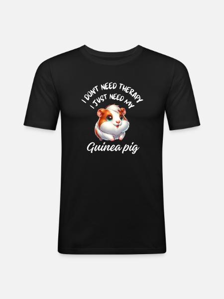 Guinea Pig Therapy - Men's Slim Fit T-Shirt - black