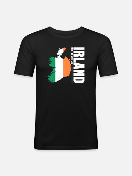 Ireland Emigrate - Men's Slim Fit T-Shirt - black