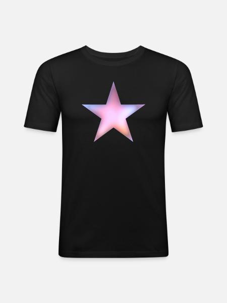 Star - Men's Slim Fit T-Shirt - black