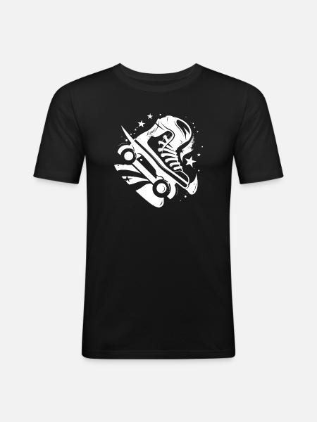 Roller Skates Graphic - Men's Slim Fit T-Shirt - black