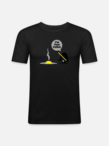 egg vader - Men's Slim Fit T-Shirt - black