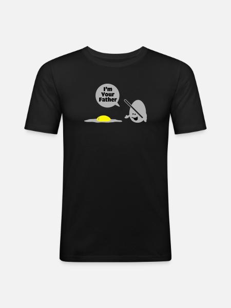 egg vader - Men's Slim Fit T-Shirt - black