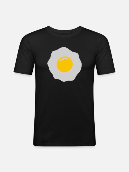 egg ei spiegelei - T-shirt près du corps Homme - noir