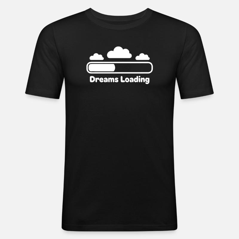 Dreams Loading Cloud Progress - Men's Slim Fit T-Shirt - black