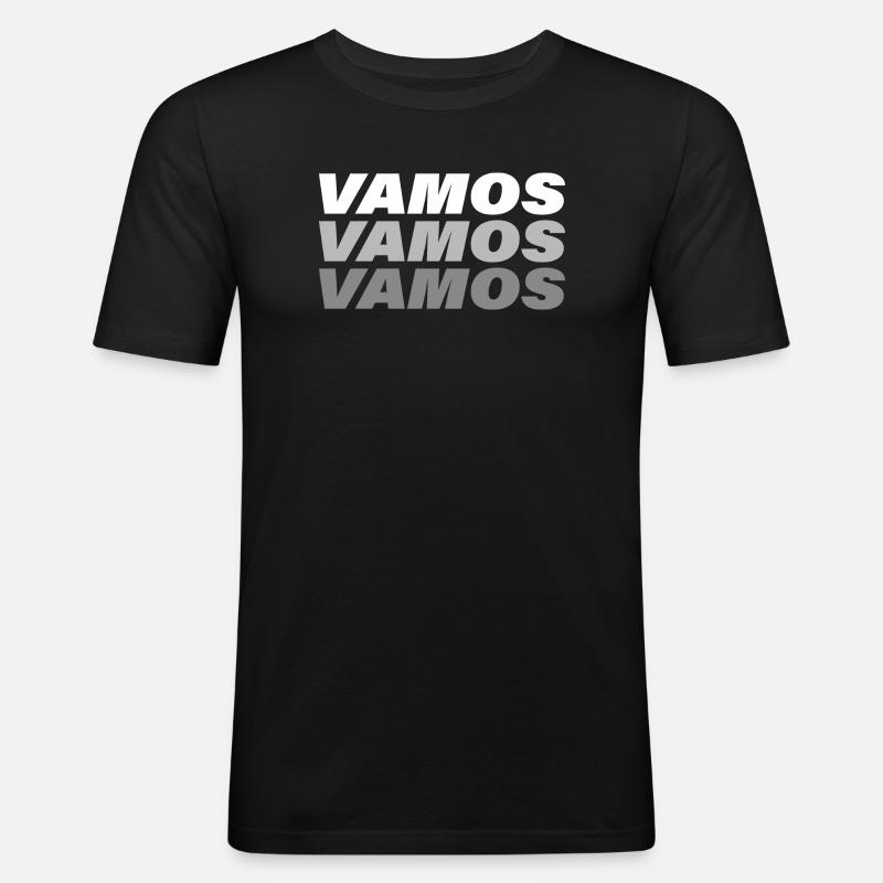VAMOS - Maglietta aderente da uomo - nero