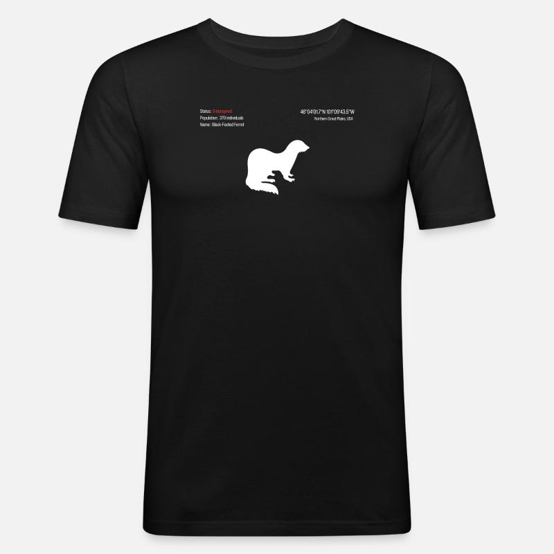 Frettchen - Männer Slim Fit T-Shirt - Schwarz