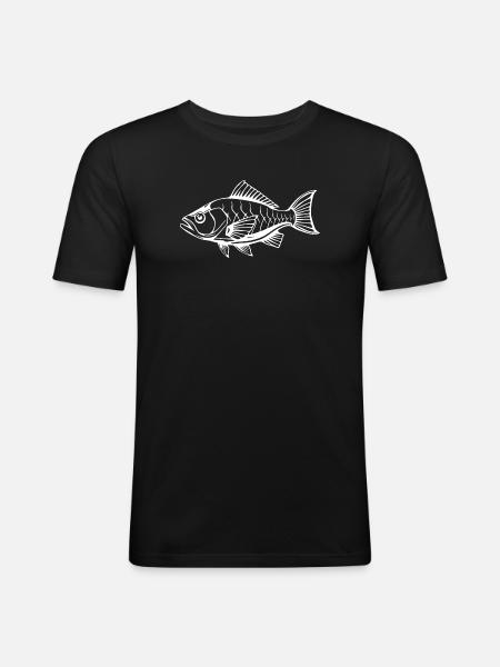 Fish Fish T-shirt Gift Angler - Men's Slim Fit T-Shirt - black