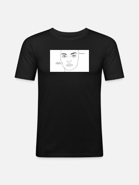 strong women - Men's Slim Fit T-Shirt - black