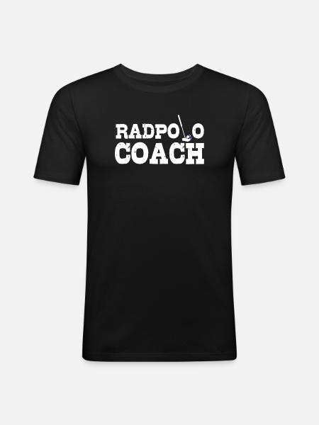 Radpolo Coach - Männer Slim Fit T-Shirt - Schwarz