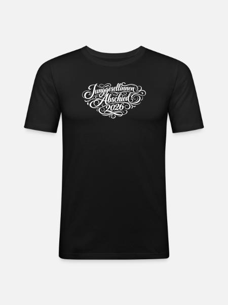 Junggesellinnenabschied 2026 Polterabend - Herre Slim Fit T-Shirt - sort