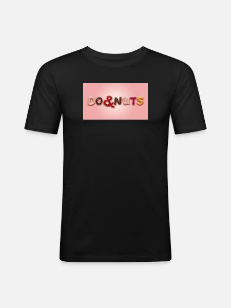 DO&NUTS - T-shirt près du corps Homme - noir