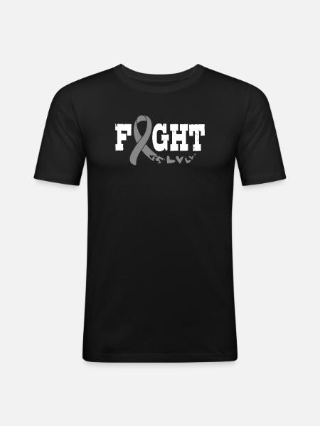 Hautkrebs Melanom - Männer Slim Fit T-Shirt - Schwarz