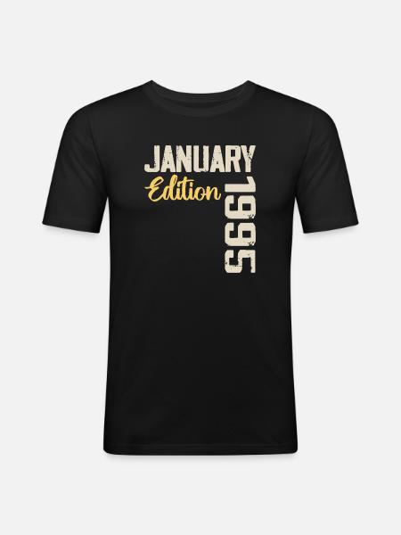 Birthday gift born in January 1995 - 1995 - Men's Slim Fit T-Shirt - black