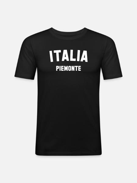 ITALIA Piemonte Italy Piedmont - Men's Slim Fit T-Shirt - black