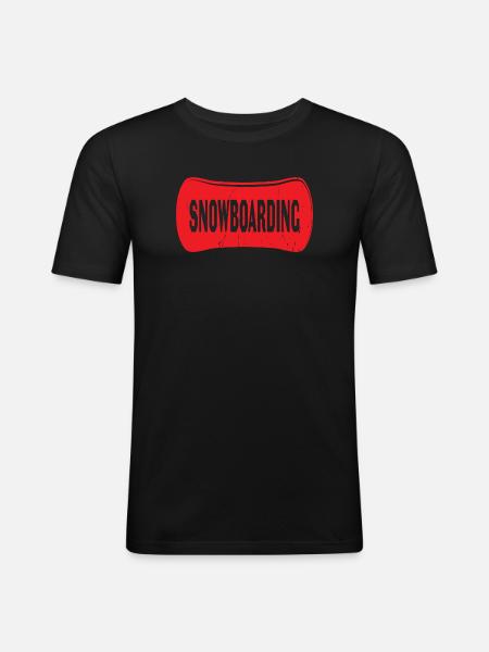 Snowboarding - Men's Slim Fit T-Shirt - black