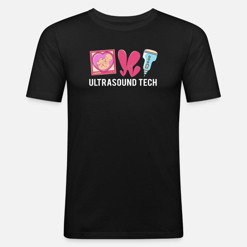 Ultraschall Techniker Ultraschalltechniker - Männer Slim Fit T-Shirt - Schwarz