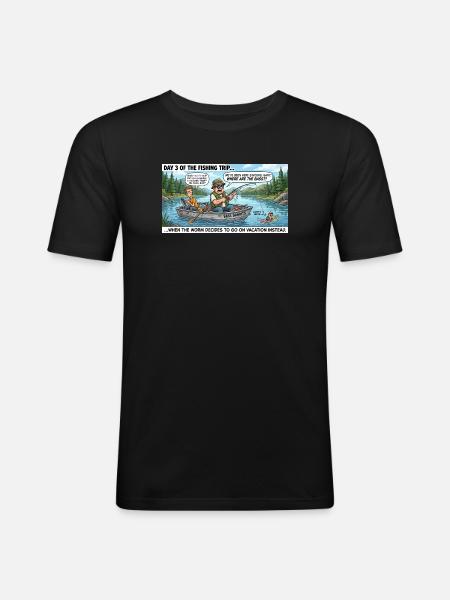 Bass Bandits Fishing Trip - Men's Slim Fit T-Shirt - black