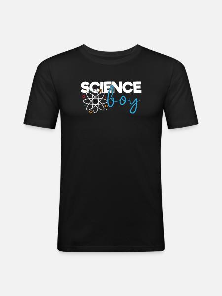 Garçon de science - T-shirt près du corps Homme - noir