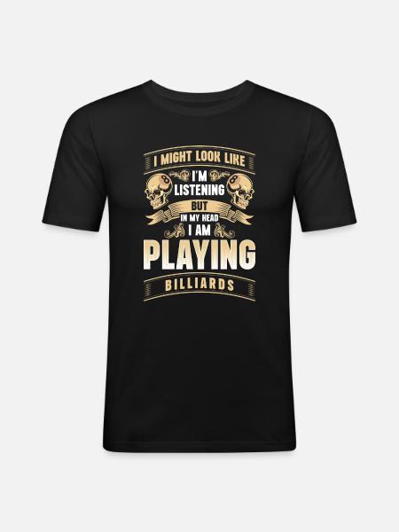 Pool Sport - Männer Slim Fit T-Shirt - Schwarz