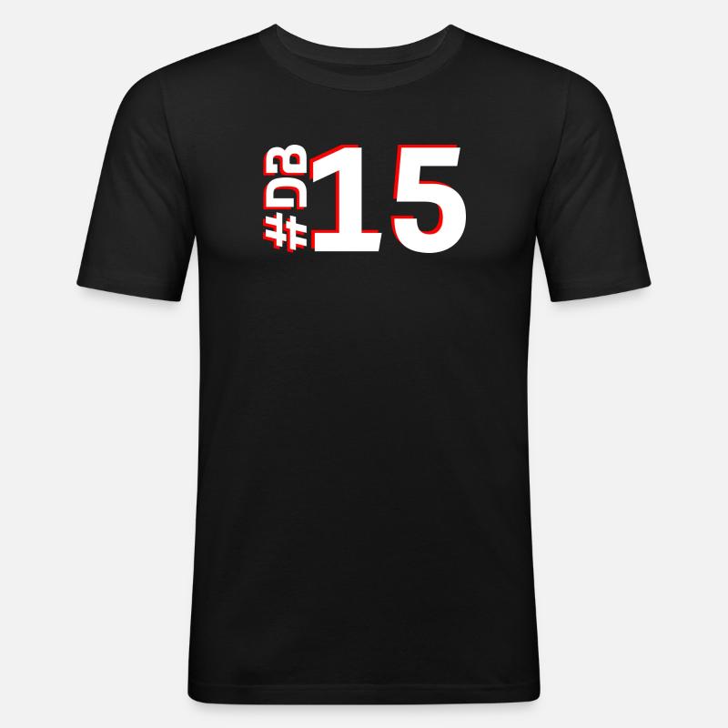 DB15-KARTON - Männer Slim Fit T-Shirt - Schwarz