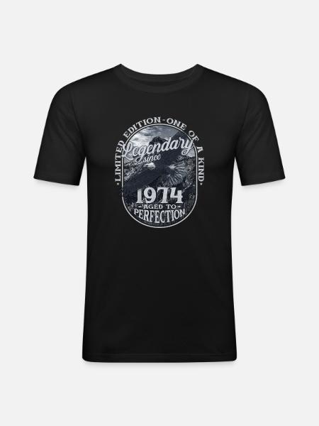 Legendary since 1974 - Men's Slim Fit T-Shirt - black